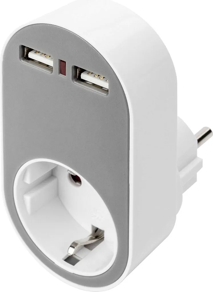 DIGITUS DA-70617 DIGITUS Adattatore presa universale 2 x USB-A