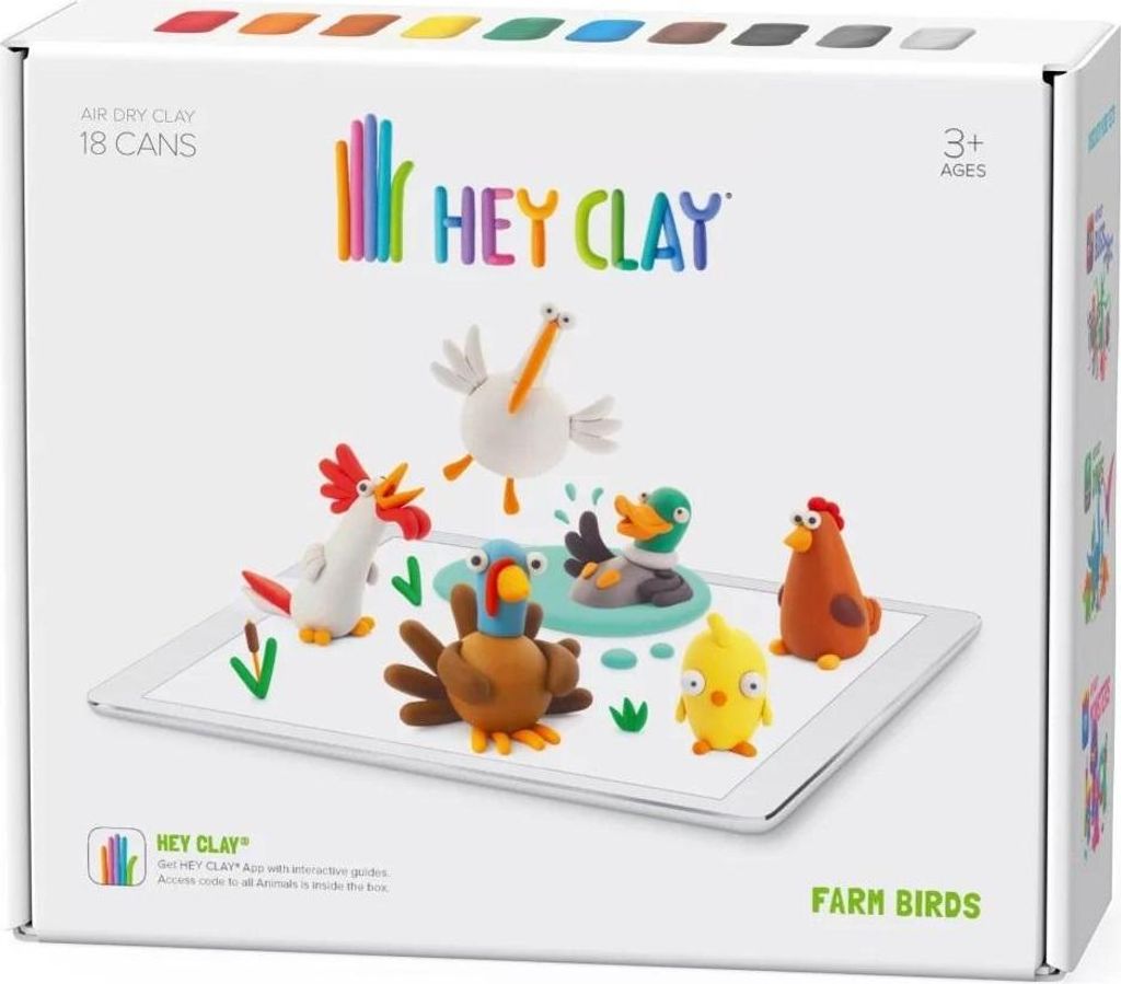 HEY CLAY Großes Bauernhofvogel-Set Produktbild 