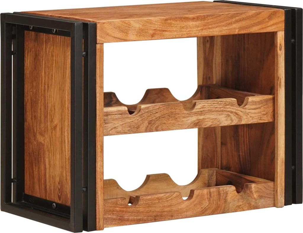 Stabli Weinregal Braun 100 x 45 x 33cm Massivholz Akazie - DE660960 - Weinregale