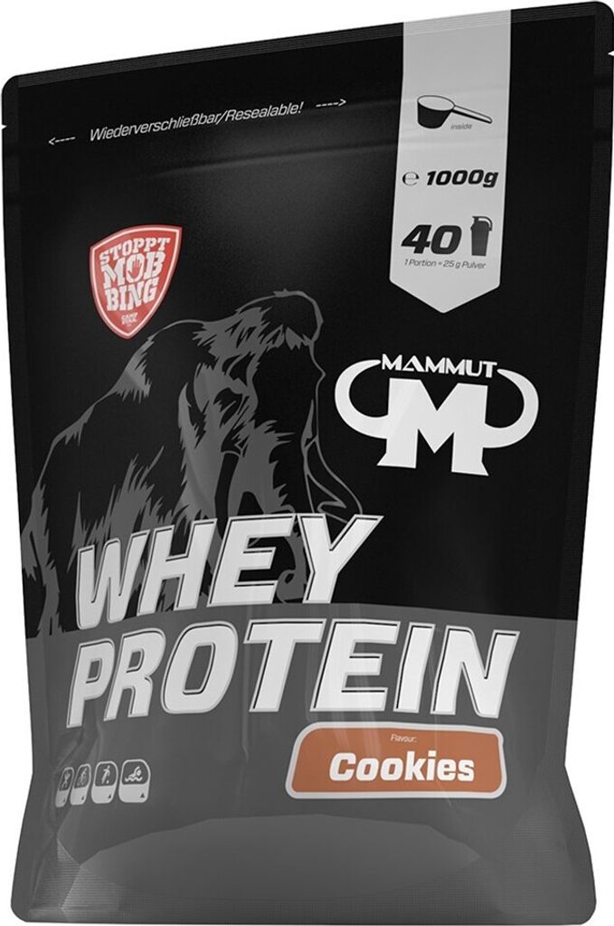 Mammut Nutrition - Whey Protein - 1000 g Zipp-Beutel, 1 x 1000 g Zipp-Beutel, Geschmack: Cookies