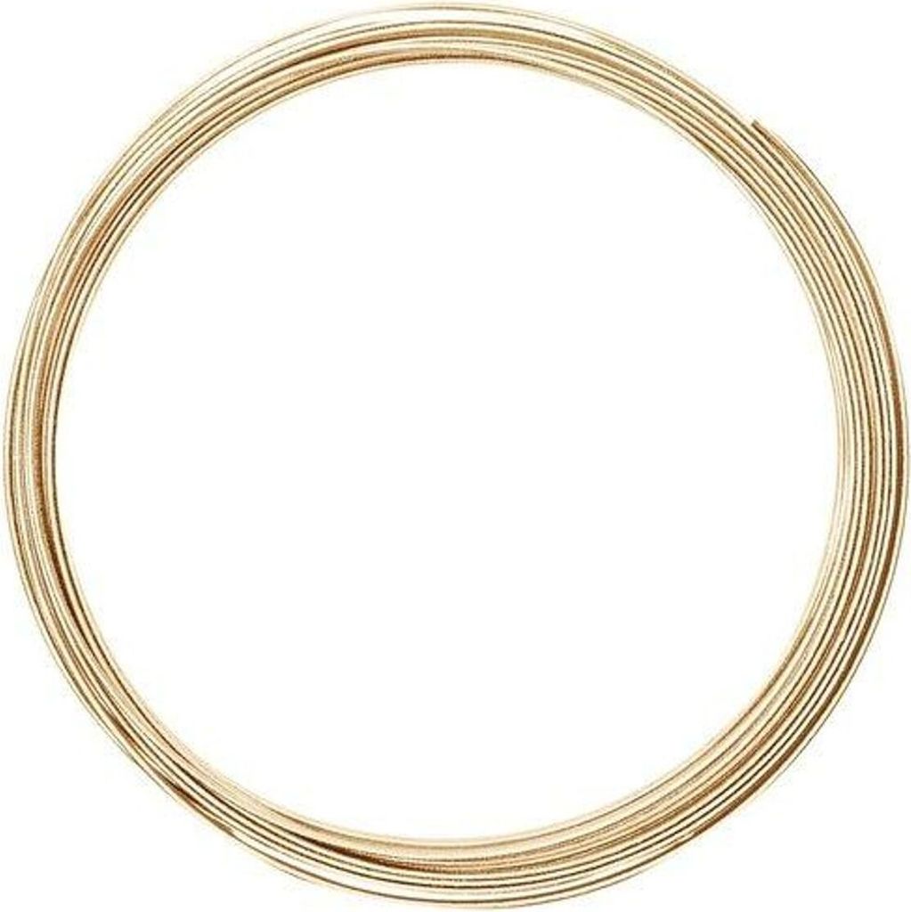 Vaessen Creative | Aludraht flach geprägt 5x1mm 5m Light gold
