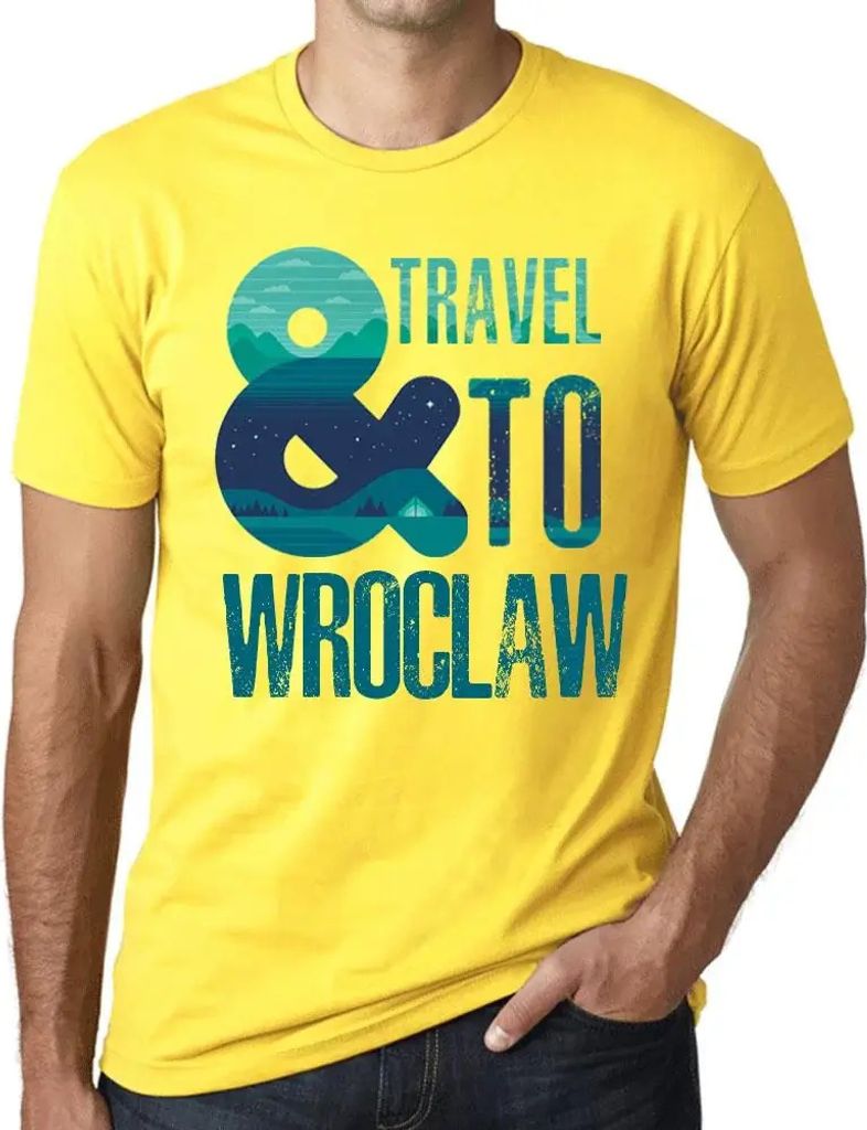 Herren Grafik T-Shirt Und Reisen nach Breslau – And Travel To Wroclaw – Öko-Verantwortlich Vintage Jahrgang Kurzarm Lustige Druck Geburtstag G...