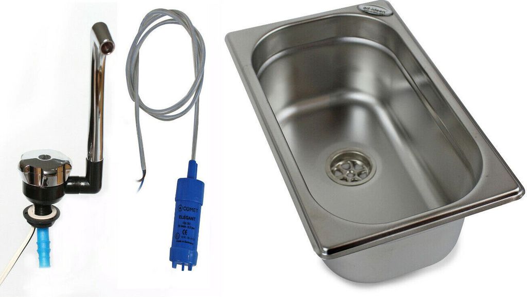 Lavello 265x160x100+ Rubinetto acqua Pompa sommersa Lavello Immagine del prodotto 