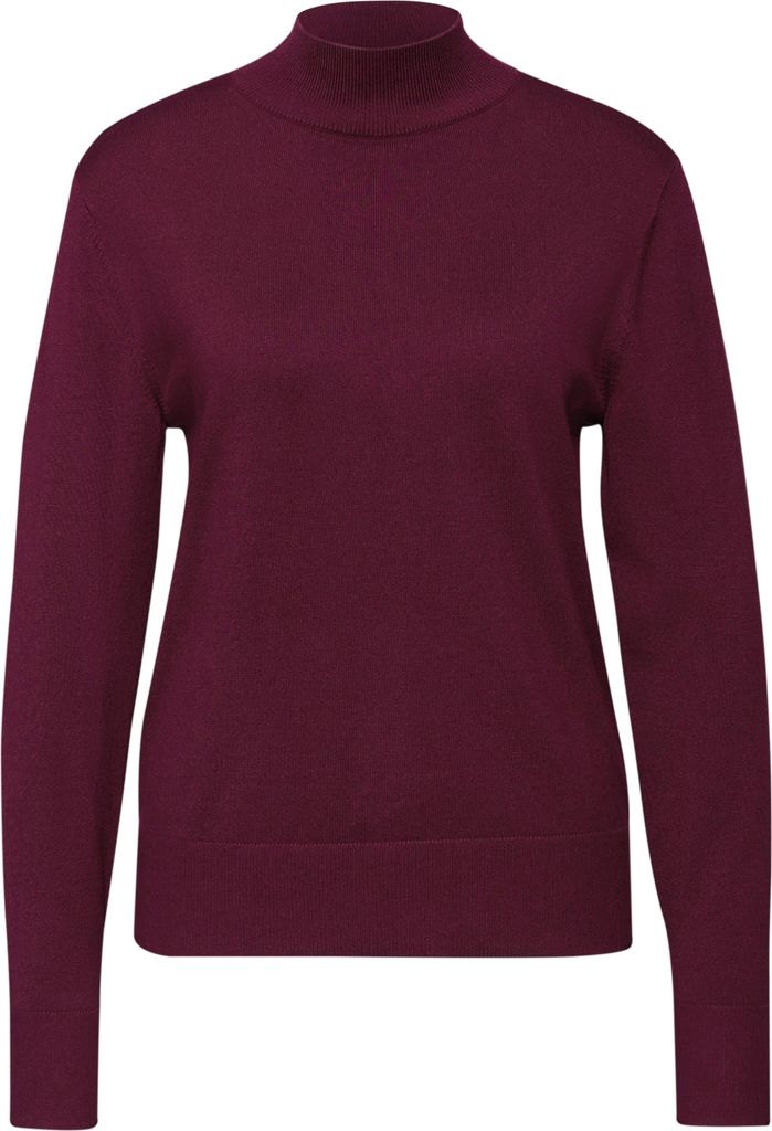 Street One Strickpullover 'Pullover mit Turtleneck', A303406, noble red, Gr. 42