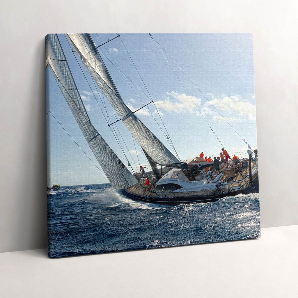 Sailing yacht regatta – Leinwandbild Wandbild – 60x60 cm – Leinwandbilder – Wandbilder – Schlafzimmer – Flur