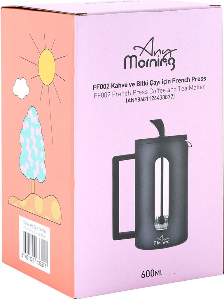 Any Morning French Press Kaffeemaschine, Borosilikatglas Produktbild 7