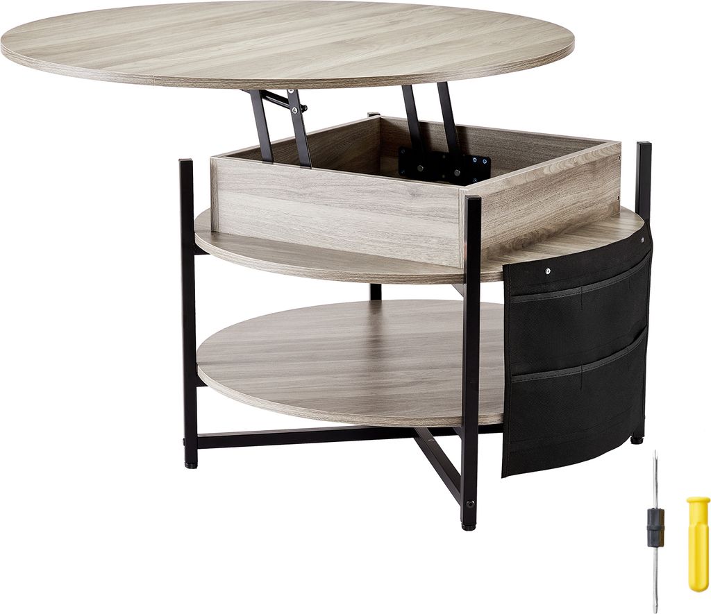 SucceBuy 35,3" konferenční stolek se zvedací deskou, kulatý Obrázek produktu 