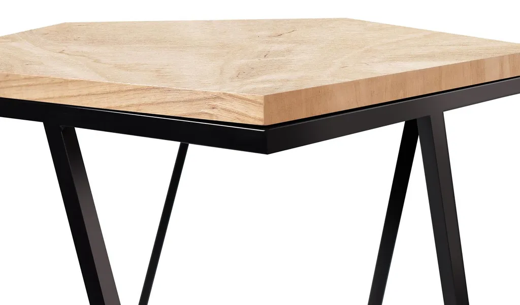 Table basse bois et métal industriel - Ensemble de 2 tables de salon - 2