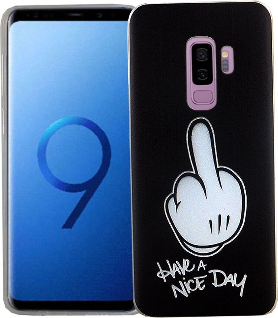 Handy Hülle für Samsung Galaxy S9+ Mittelfinger Smartphone Cover Bumper Schale Etuis