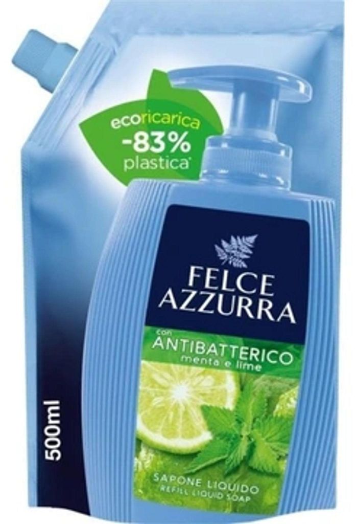 Savon liquide Sapone Sacco 500 ml Antibactérien Menthe - Image du produit 