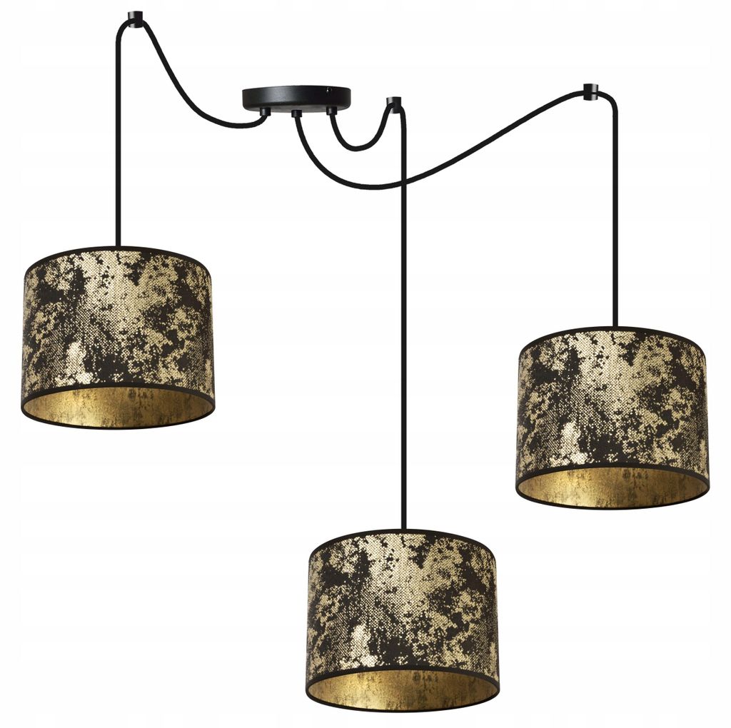 Spinnen Pendelleuchte Gold – Moderne Hängelampe mit Lampenschirm Deckenleuchte Design