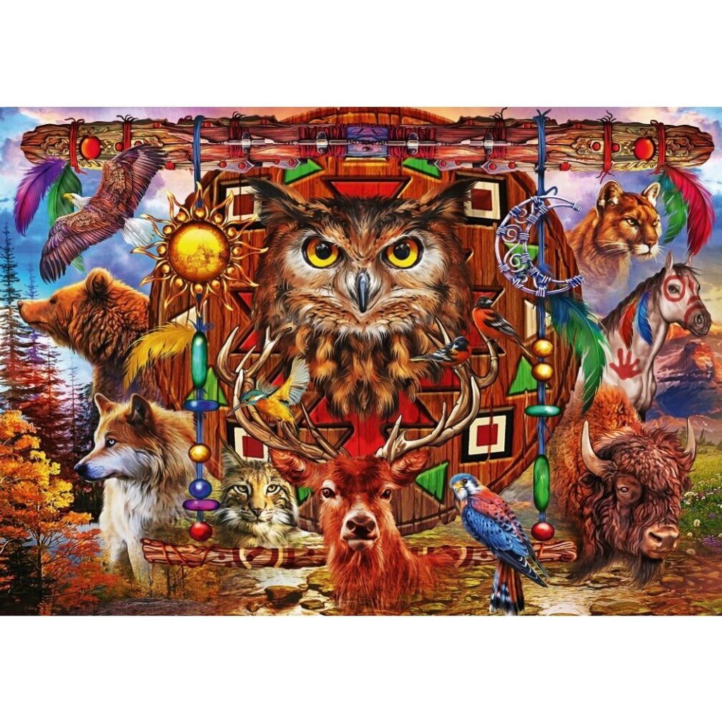 BLUEBIRD Puzzle Tier-Totem 1000 Teile