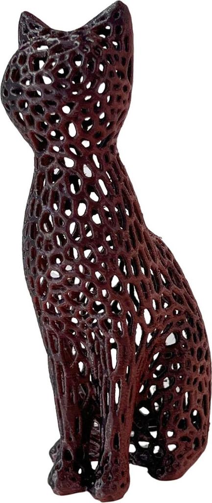 Hohle Katzenstatue, Sammlerstück, 3D-gedruckte Katzenfigur, Heimbüro, Tischdekoration, Kätzchen, Weihnachtsgeschenk für Katzenliebhaber