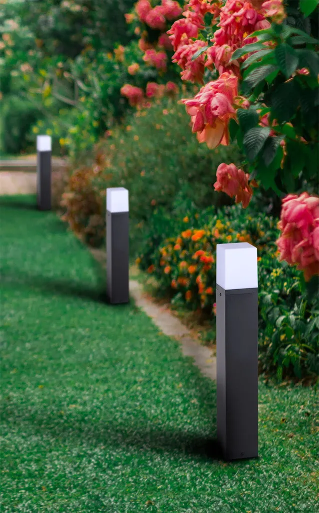 Lampe de jardin sur pied noir Kaja GENEVA K-8141 - Éclairage extérieur