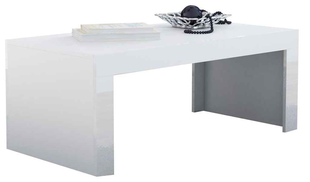 Couchtisch TESS 120 weiß / weiß hochglanz Produktbild 