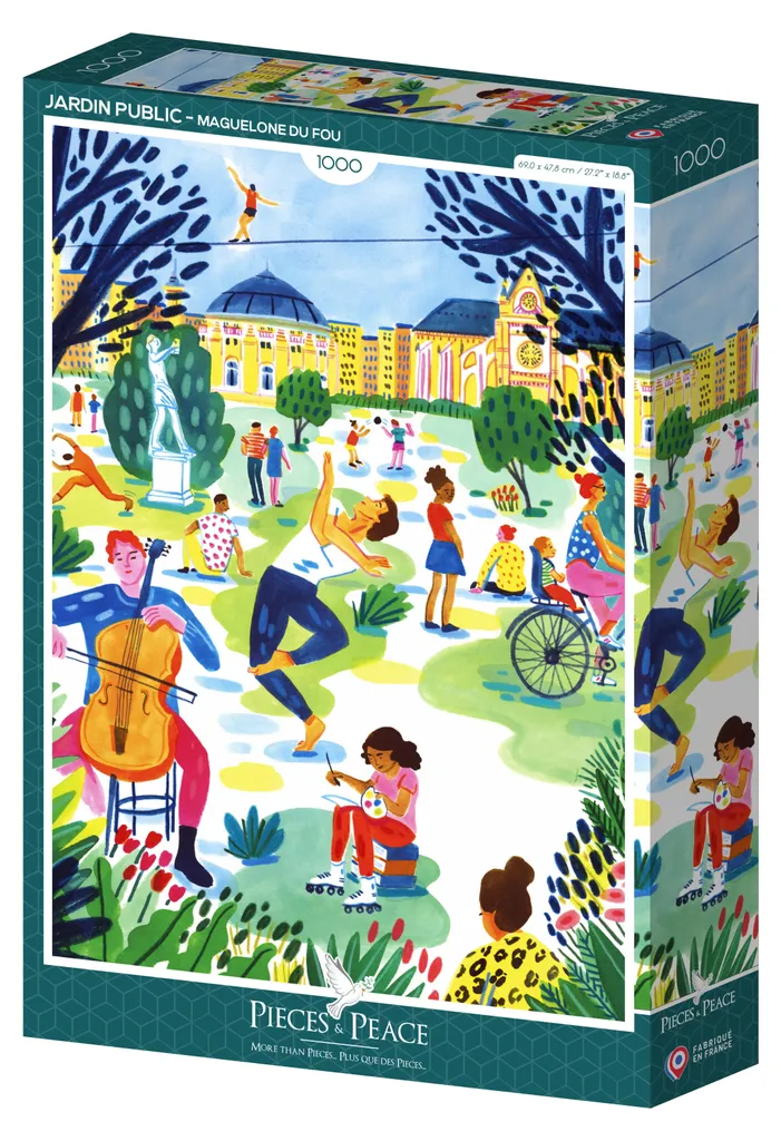 Puzzle adulte 1000 pièces Jardin Public Pieces & Peace - Loisir Créatif