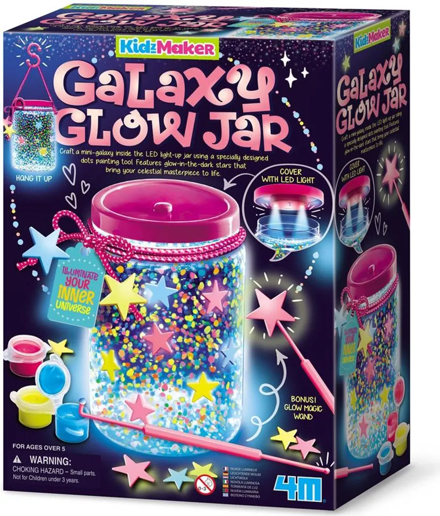 Activité Manuelle Galaxy Glow Jar : Kit Déco Chambre Enfant à Fabriquer