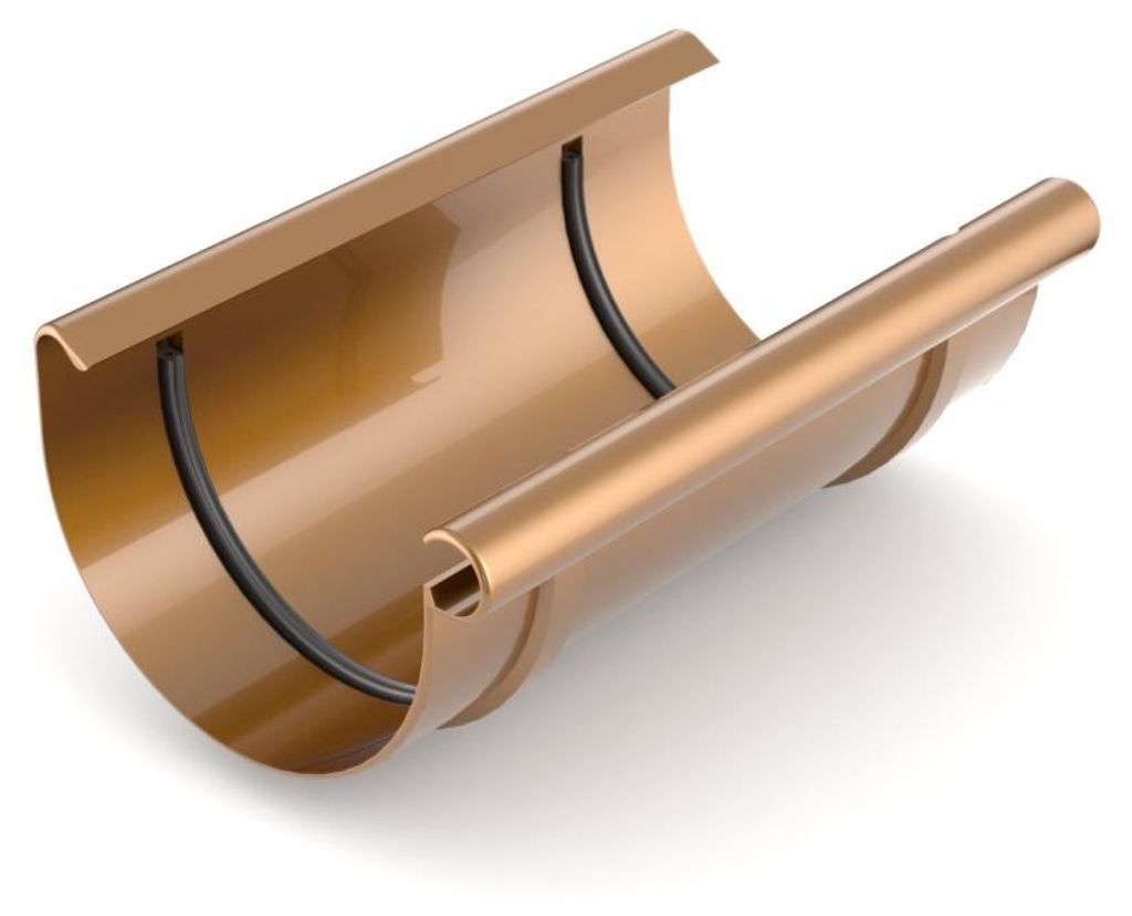 BRYZA Raccord de gouttière en plastique Ø 125 mm, cuivre Image du produit 