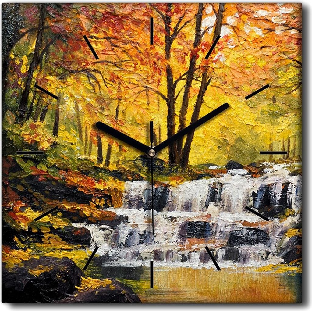 Coloray Uhr auf Leinwand 30x30 cm Wand Uhr Dekoration Produktbild 