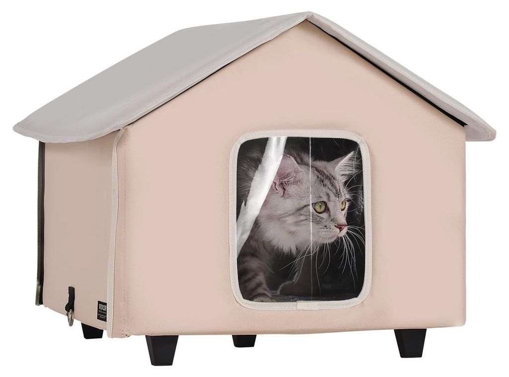 VEVOR: Caseta para gatos elevada y con calefacción, refugio Imagen del producto 