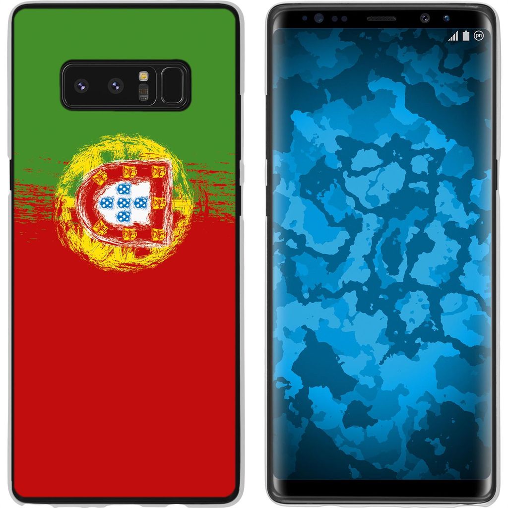 PhoneNatic Case kompatibel mit Samsung Galaxy Note 8 Silikon-Hülle WM Portugal M8