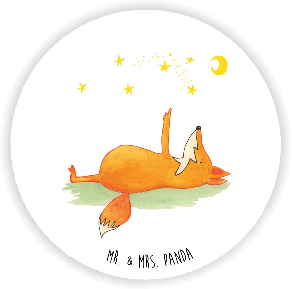 Mr. & Mrs. Panda magnet Fuchs Sterne - Weiß - Geschenk, Kühlschrankmagnet, Spruch Positiv, für magnettafel, pinnwand, Träumer, Mond, kühlschra...