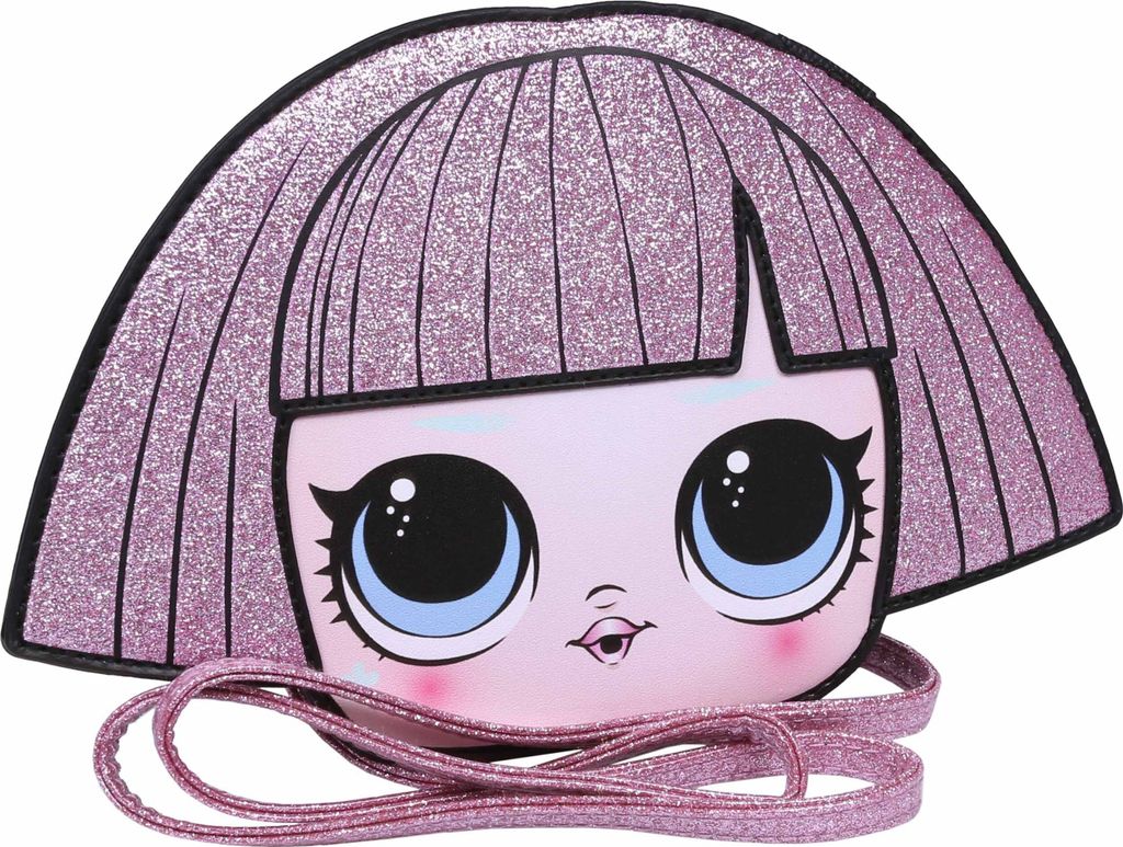LOL Surprise Tasche für Mädchen, Brokattasche, Glittertasche, pink