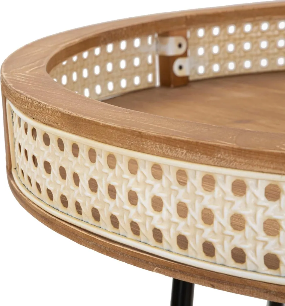Table d'Appoint Fuji Multicolore Ø 60 cm Idéale comme Bout de Canapé - 3