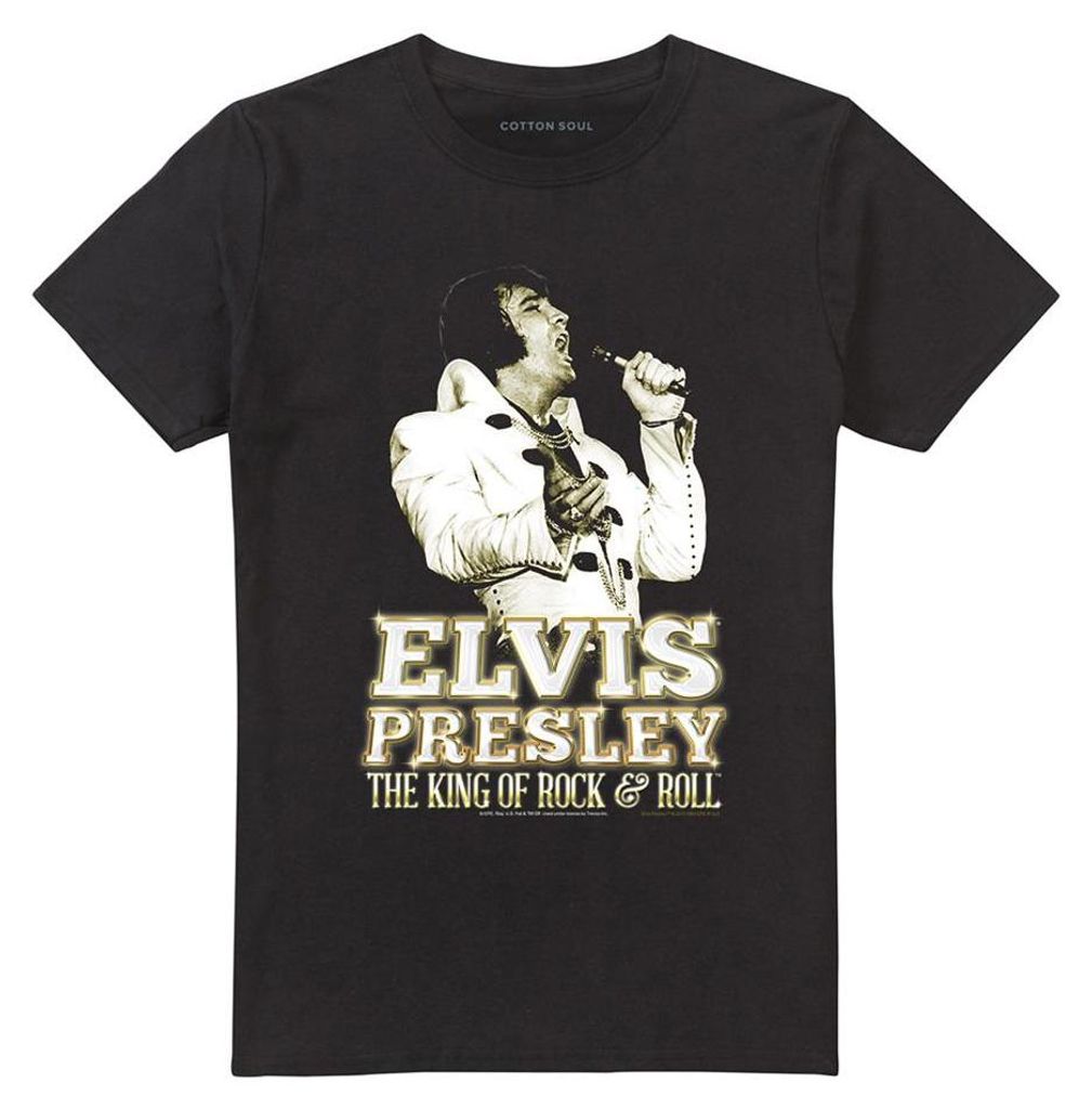 Elvis Presley - T-Shirt für Herren/Damen Uni TV33696 (S) (Schwarz)