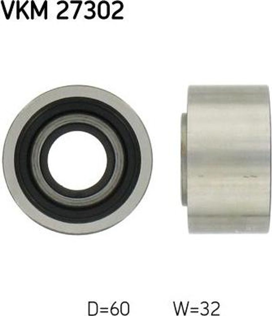 SKF VKM 27302 Umlenk-/Führungsrolle, Zahnriemen OE 14520P5TG00 kompatibel mit Accord, Civic