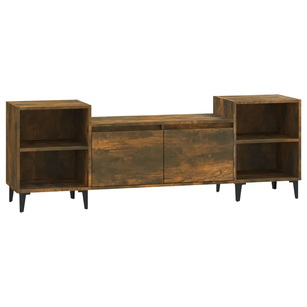 SYFAX Mobile TV Rovere Fumo 160cm: Eleganza in Legno Multistrato Moderno