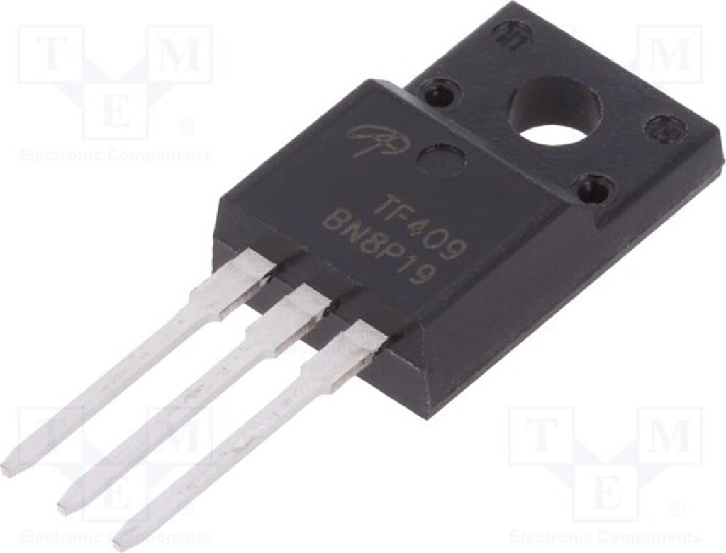 1x Transistor: P-MOSFET F AOTF409 P-Kanal-Transistoren THT unipolar 21W -60V -17A