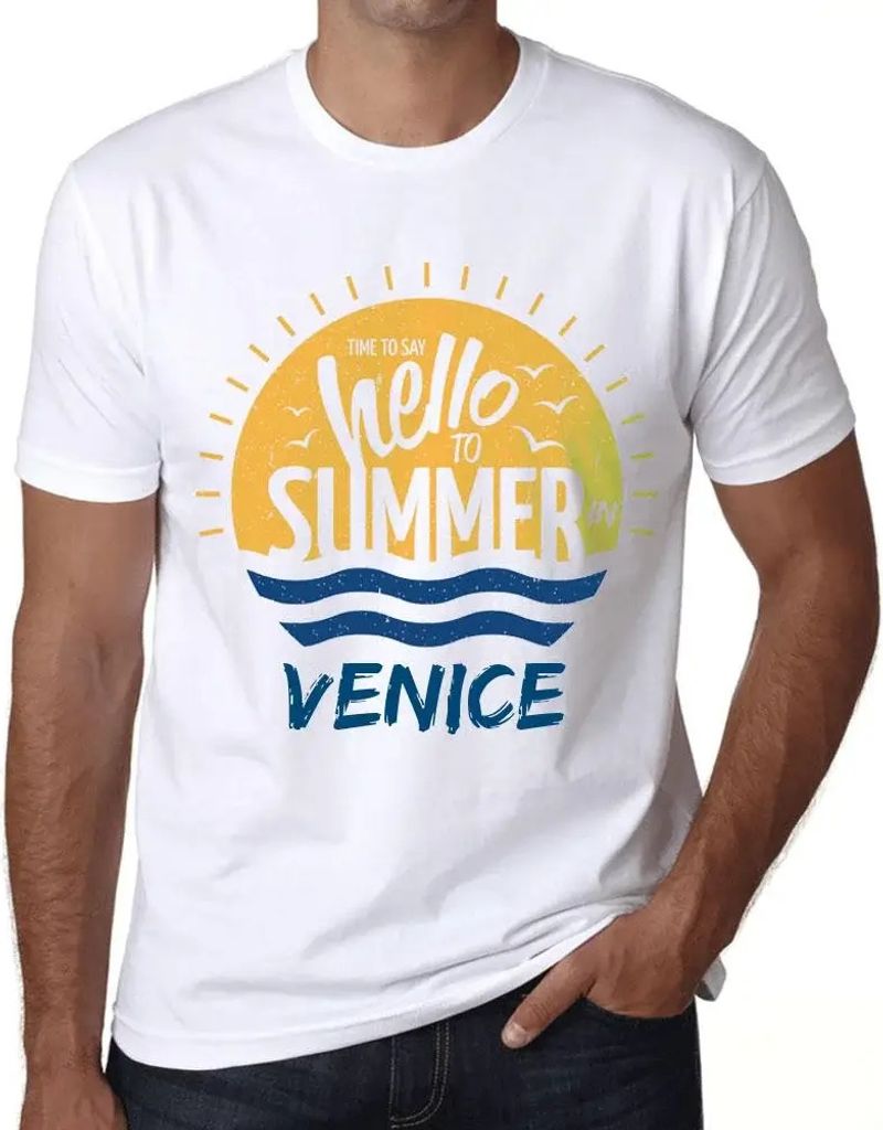 Herren Grafik T-Shirt Zeit dem Sommer in Venedig Hallo zu sagen – Time To Say Hello To Summer In Venice – Öko-Verantwortlich Vintage Jahrgang ...