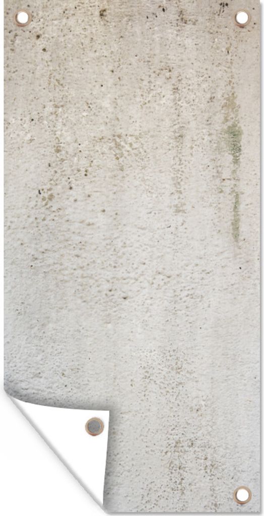 MuchoWow 80x160 cm Outdoor-Poster Gartendeko Sichtschutz Garten Poster für den Garten Beton - Wand - Grau