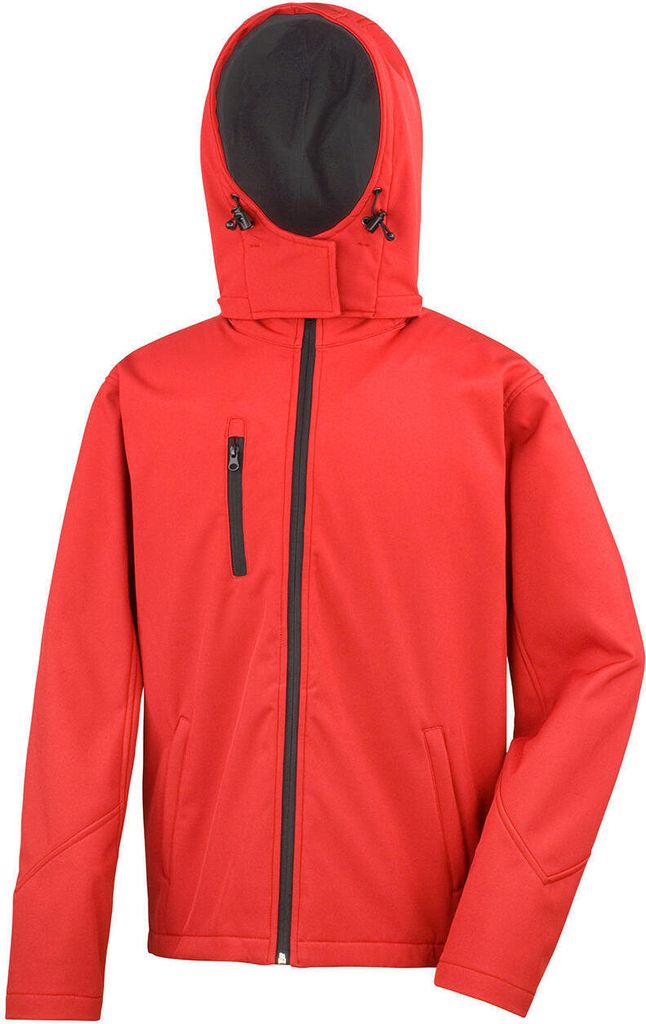 Result Core R230M | Mens Core Lite Hooded Soft Shell Jacket - Farbe: Red/Black - Größe: M