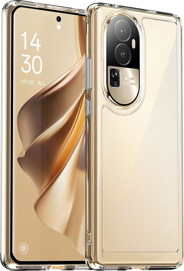 Schutzhülle für Oppo Reno10 Pro+ Klar Rückseite Stoßfeste Produktbild 