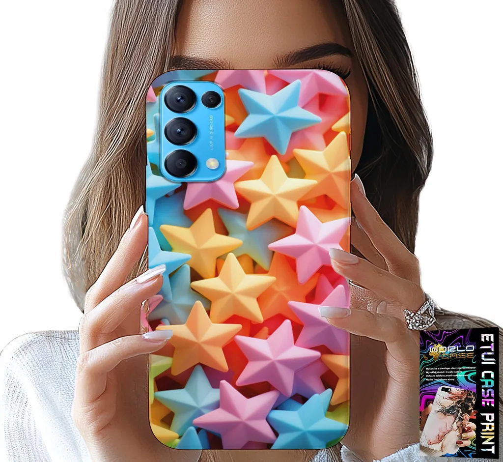Custodia per Oppo Find X3 Lite - Custodia a stelle colorate +Folio