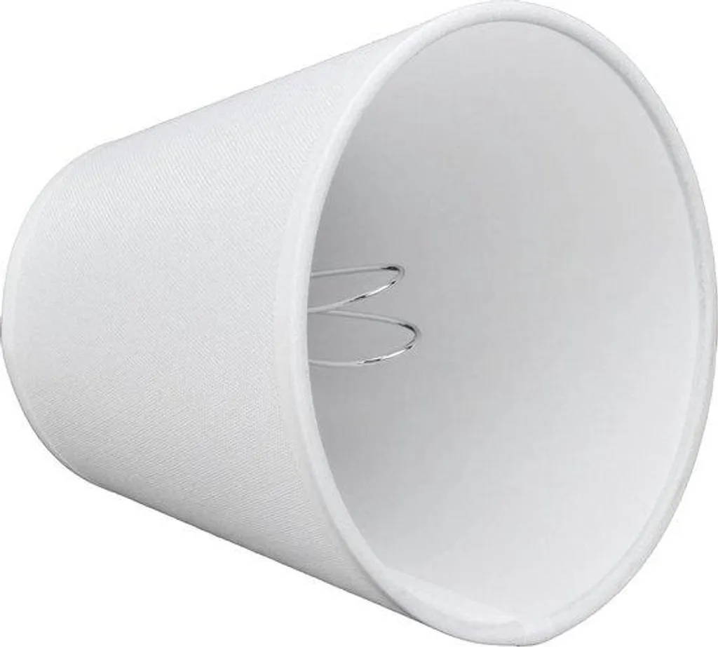 Lot de 2 petits abat-jours en tissu blanc pour lustre et lampe à poser