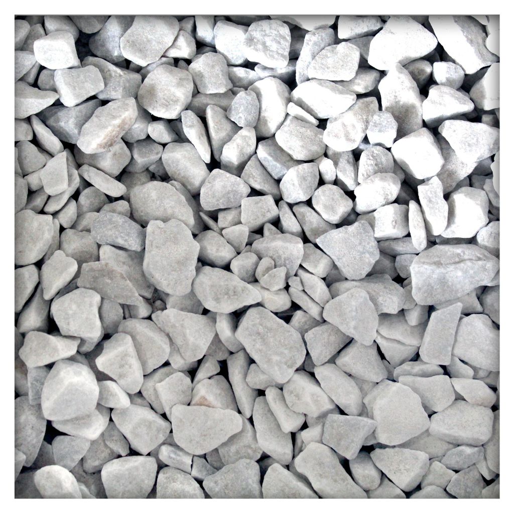 25 kg Marmorsplitt Carrara Weiss Marmorkies Gartenkies Zierkies Edelsplitt 22/30 mm