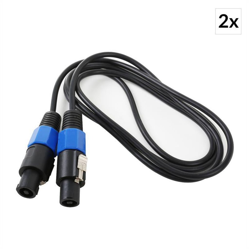 FrontStage PA-Kabel 2er-Set 2m Knickschutz