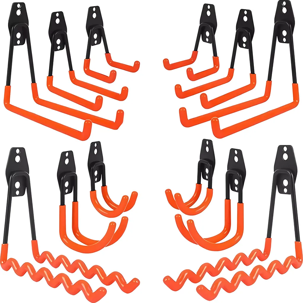 Crochets de Garage en Acier Pronett XJ4976 - Lot de 12 Très Haute Résistance