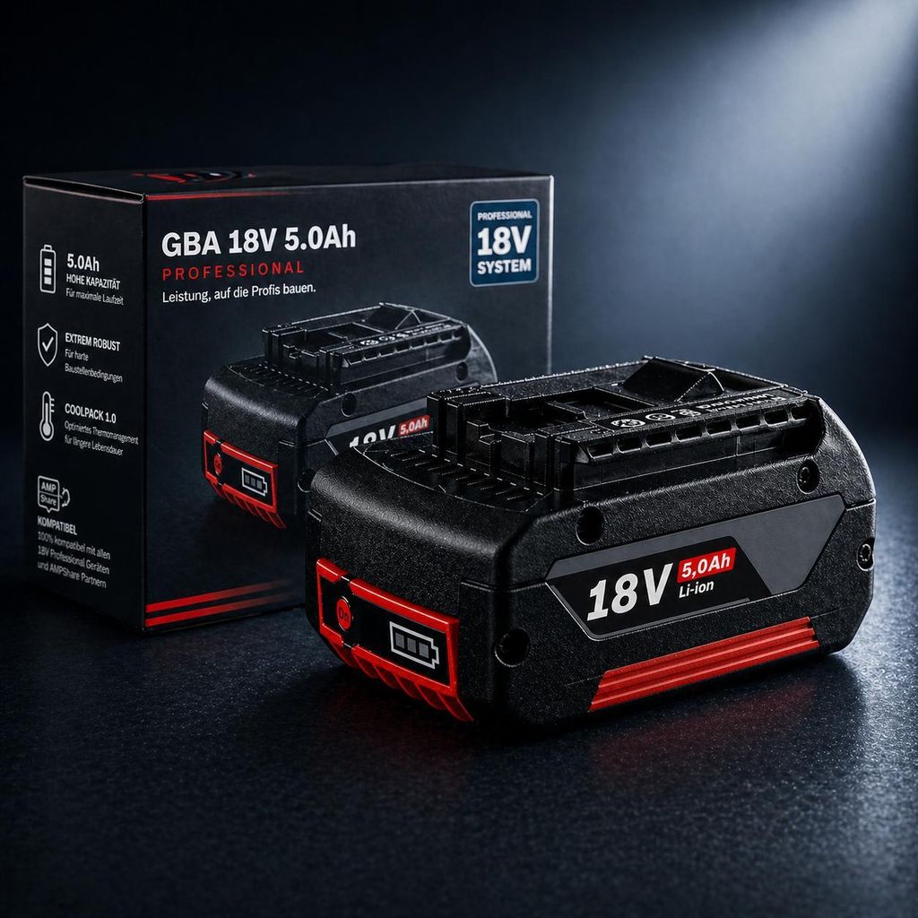 5.0Ah System Akku 18V GBA kompatibel mit Bosch Professional Produktbild 