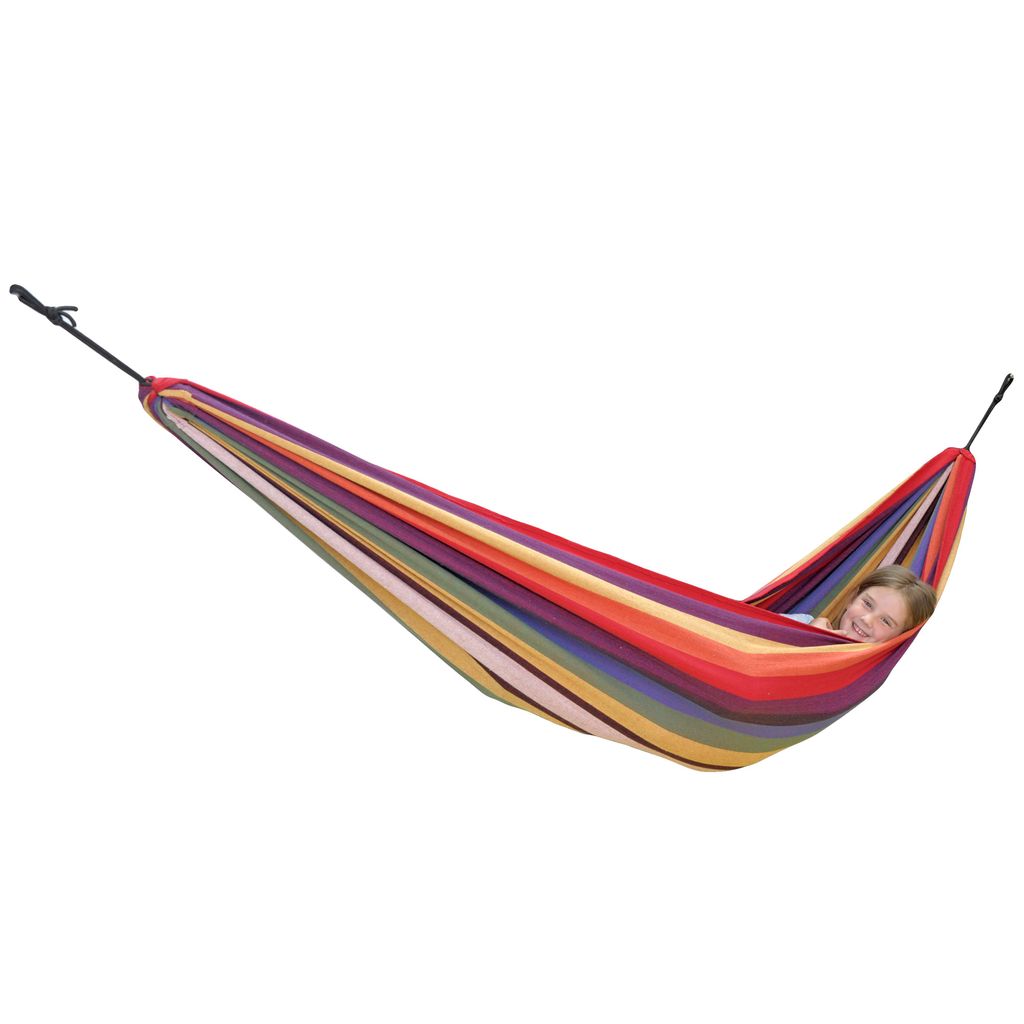 AMAZONAS Bunte Kinderhängematte Chico Rainbow für 2-8 Jahre Liegefläche ca. 220 x 120 cm