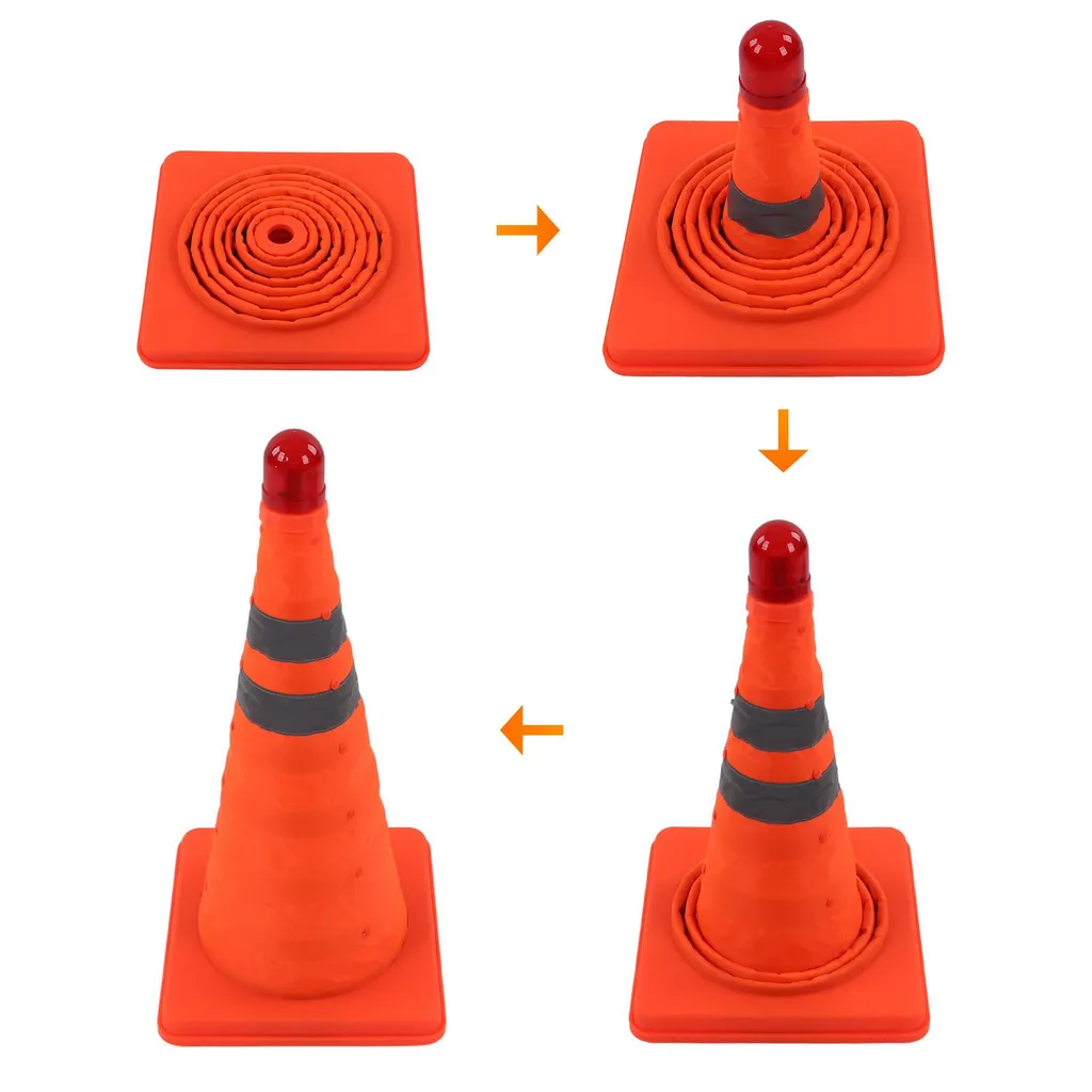 Cône de Signalisation Pliable : Solution Gain de Place avec Éclairage LED - 6