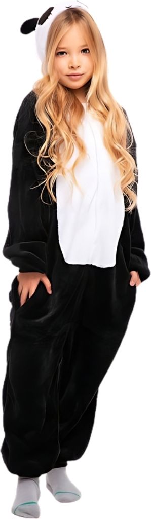 Onesie Kigurumi Pyjama Kostüm für Kinder Panda 128 Produktbild 5
