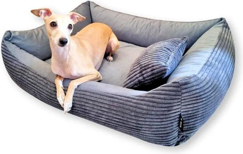 Lit de luxe pour chien avec matelas orthopédique et tissu doux
