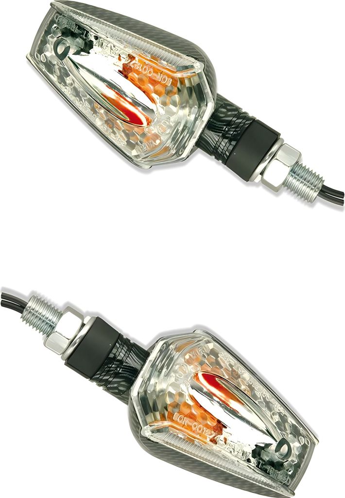 Blinker Set M10 Carbon-Look Beamer klar, kurz (2 Stück)
