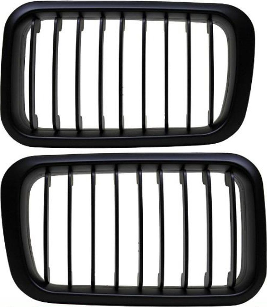 2x Kühlergrill SET Schwarz Matt passend für BMW E36 ALLE MODELLE o.Compact 90-96