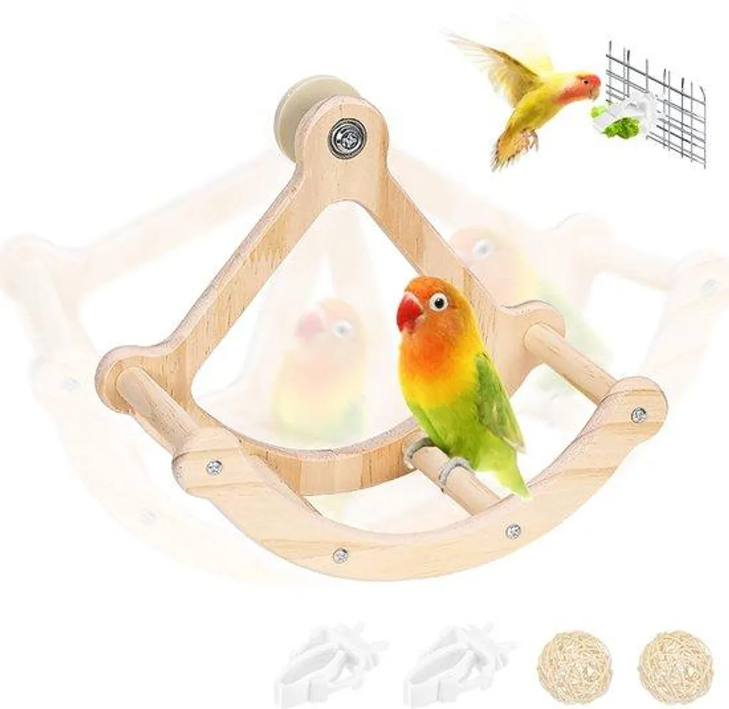 Aire de jeu perroquet en bois naturel bateau pirate avec tour à grimper