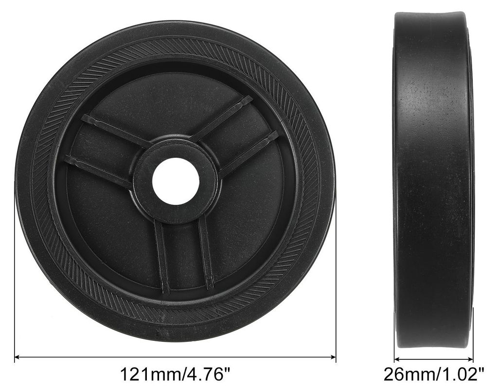 4,76"/121mm Luftkompressor R?der, Gummir?der Universelle Ersatzteile fš¹r Luftkompressor R?der mit 0,65"/16,5mm Durchmesser Kompressor Zubeh?r f...